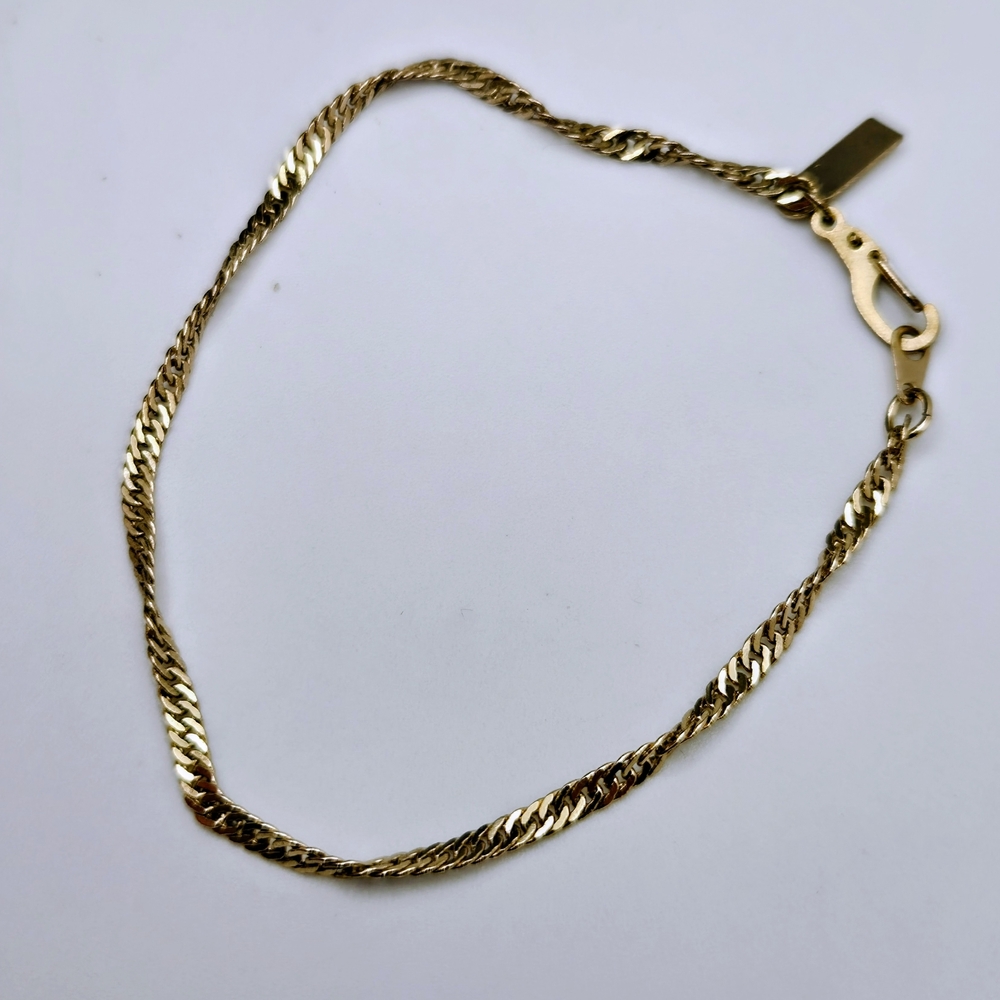 18K Gold Plated Chain Bracelet 6.5"
